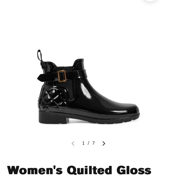 Hunter refined grossfit slim rain bootie size 8 black new without tags - Picture 3 of 12